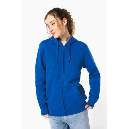 Full zip hooded sweatshirt