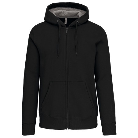 Full zip hooded sweatshirt