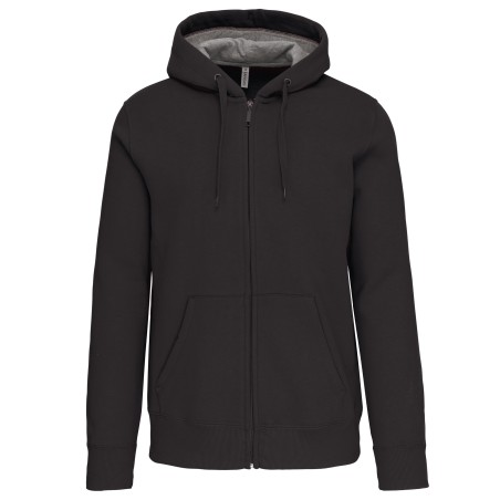 Full zip hooded sweatshirt
