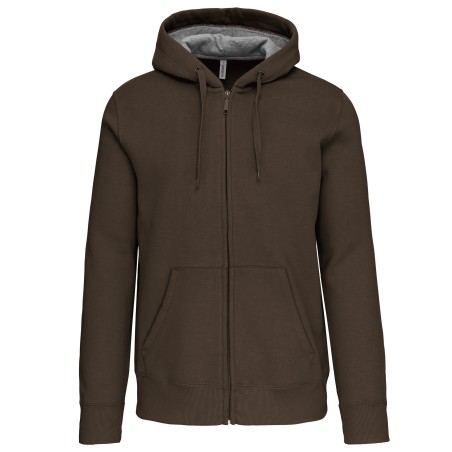Full zip hooded sweatshirt