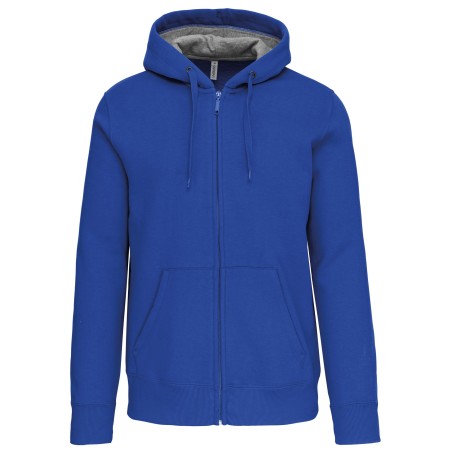 Full zip hooded sweatshirt