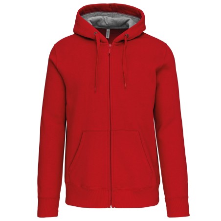 Full zip hooded sweatshirt