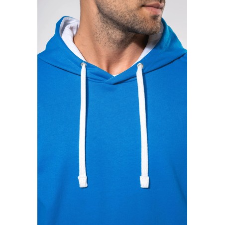 Sudadera capucha contrastada hombre