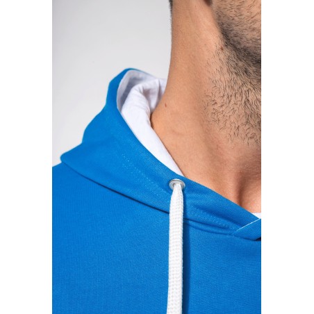 Sudadera capucha contrastada hombre