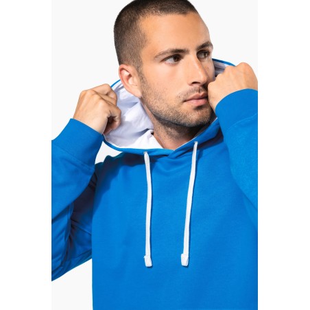 Sudadera capucha contrastada hombre