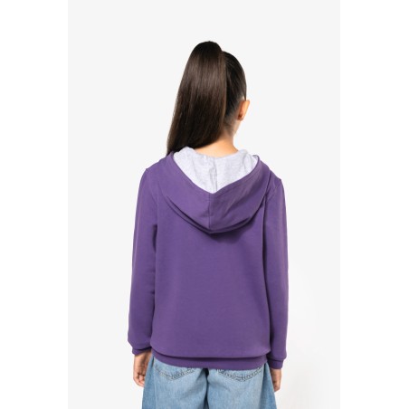 Sudadera capucha contrastada niños