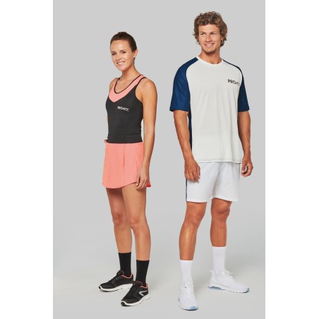 Camiseta pádel bicolor mangas raglán hombre