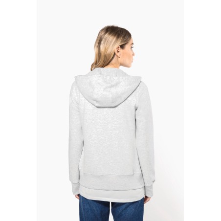 Sudadera con capucha y cremallera de mujer