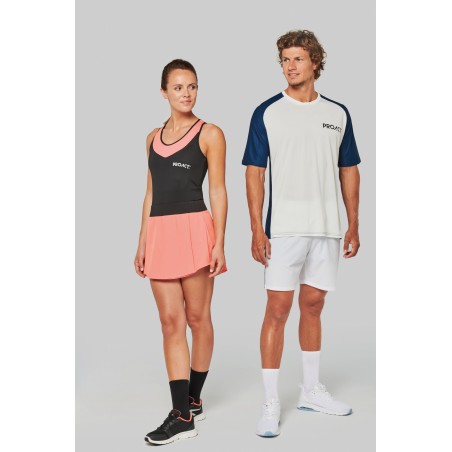 Camiseta pádel bicolor mangas raglán hombre