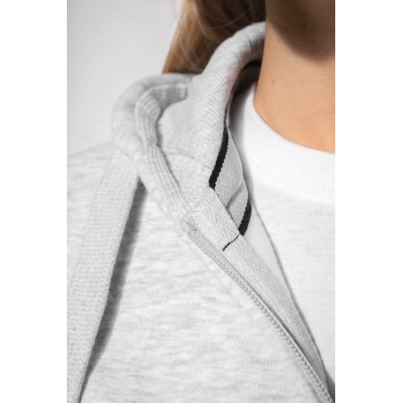 Sudadera con capucha y cremallera de mujer