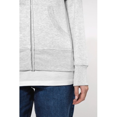 Sudadera con capucha y cremallera de mujer
