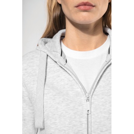 Sudadera con capucha y cremallera de mujer