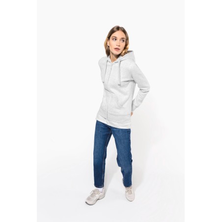 Sudadera con capucha y cremallera de mujer