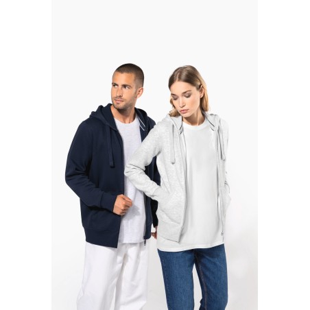 Sudadera con capucha y cremallera de mujer