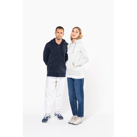 Sudadera con capucha y cremallera de mujer