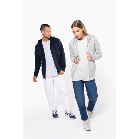 Sudadera con capucha y cremallera de mujer