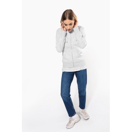 Sudadera con capucha y cremallera de mujer