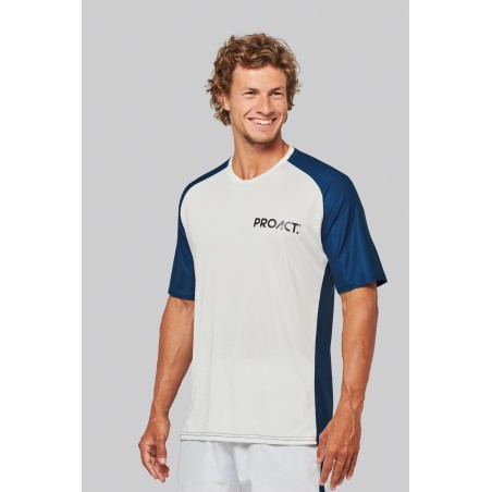 Camiseta pádel bicolor mangas raglán hombre