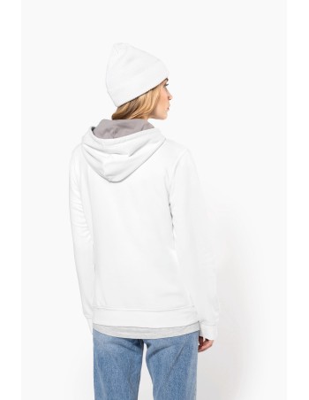 Sudadera capucha contrastada mujer 2