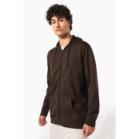 Full zip hooded sweatshirt