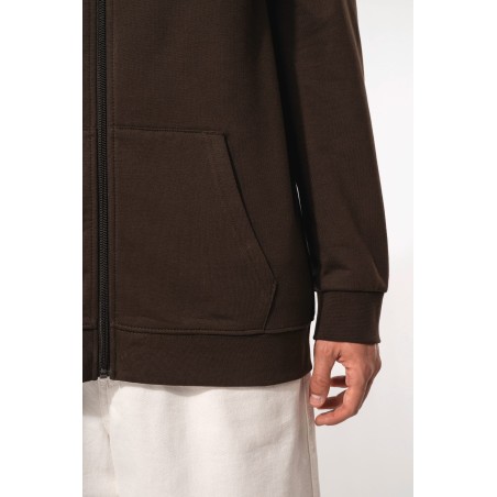Full zip hooded sweatshirt
