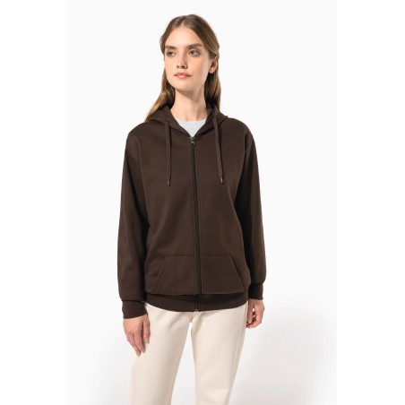 Full zip hooded sweatshirt