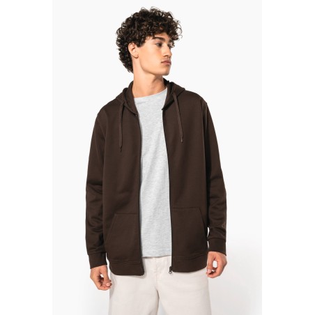 Full zip hooded sweatshirt