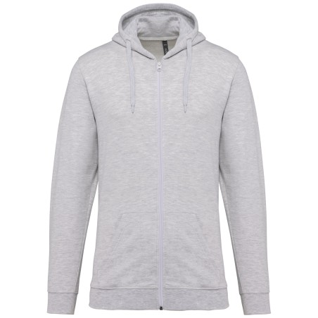 Full zip hooded sweatshirt