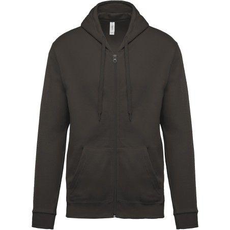 Full zip hooded sweatshirt