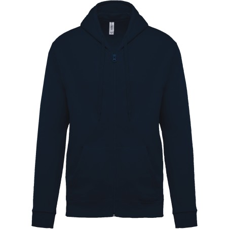 Full zip hooded sweatshirt