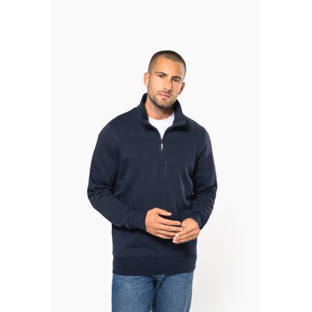 Zipped neck sweatshirt
