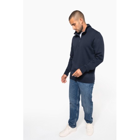 Zipped neck sweatshirt