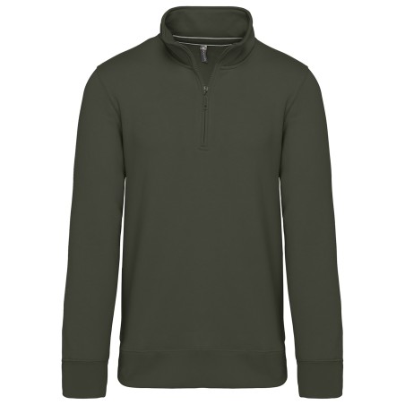 Zipped neck sweatshirt