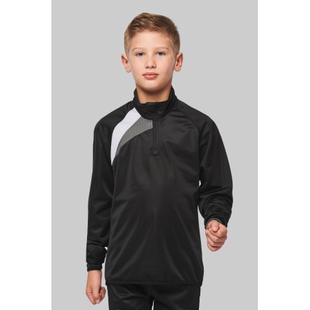 Kids\\\' zip neck training top