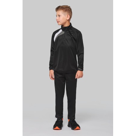 Kids\\\' zip neck training top