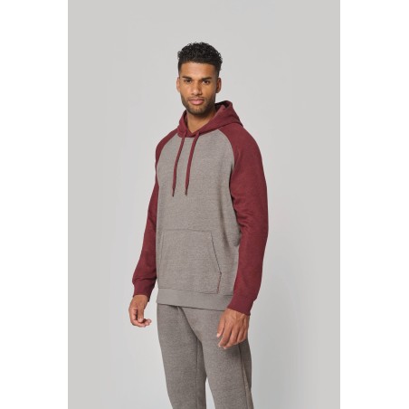 Sudadera bicolor con capucha adulto