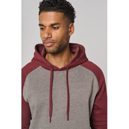 Sudadera bicolor con capucha adulto