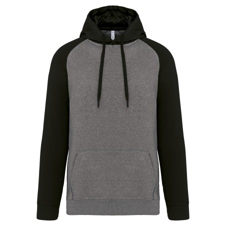 Sudadera bicolor con capucha adulto