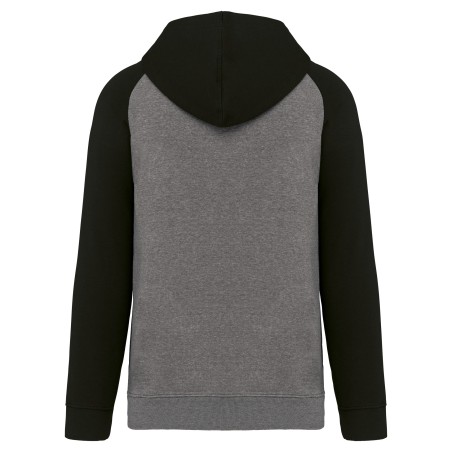 Sudadera bicolor con capucha adulto