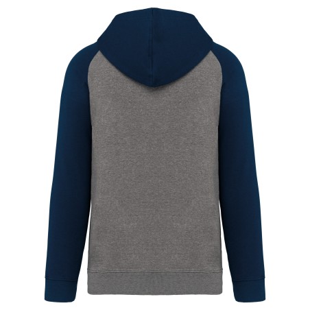Sudadera bicolor con capucha adulto