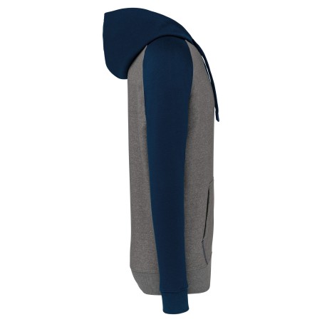 Sudadera bicolor con capucha adulto