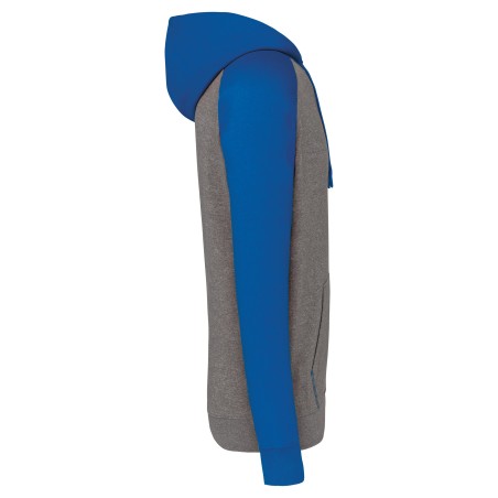 Sudadera bicolor con capucha adulto