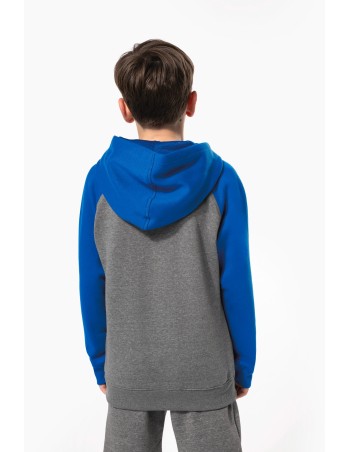Kids\\\' two-tone hooded sweatshirt 2