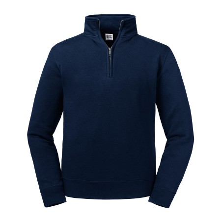 Authentic zipped neck sweatshirt