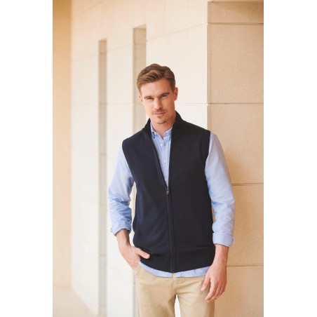 Men\\\'s sleeveless zip-up jumper