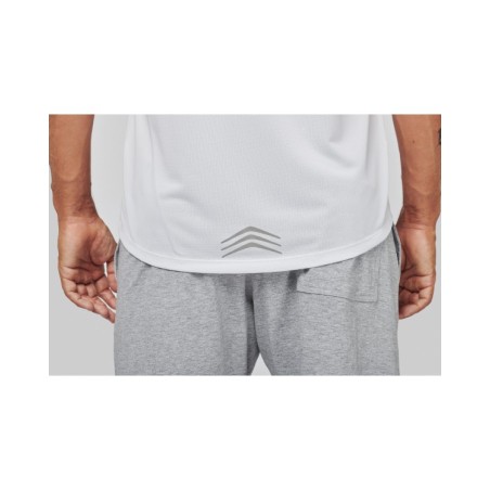 Camisa de deporte bimaterial manga corta hombre