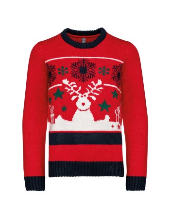 Jersey cuello redondo de Navidad infantil