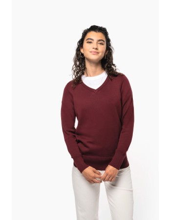 Ladies\\\' V-neck jumper