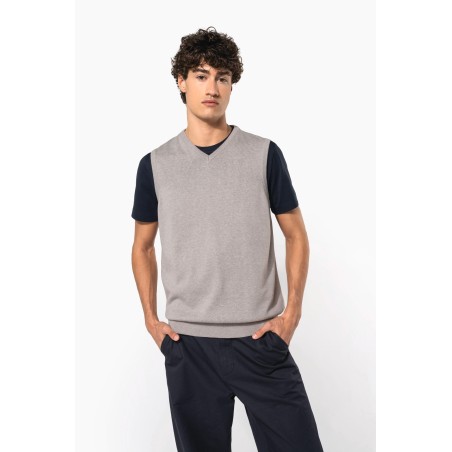 Jersey cuello de pico sin mangas