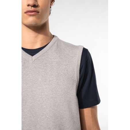 Jersey cuello de pico sin mangas